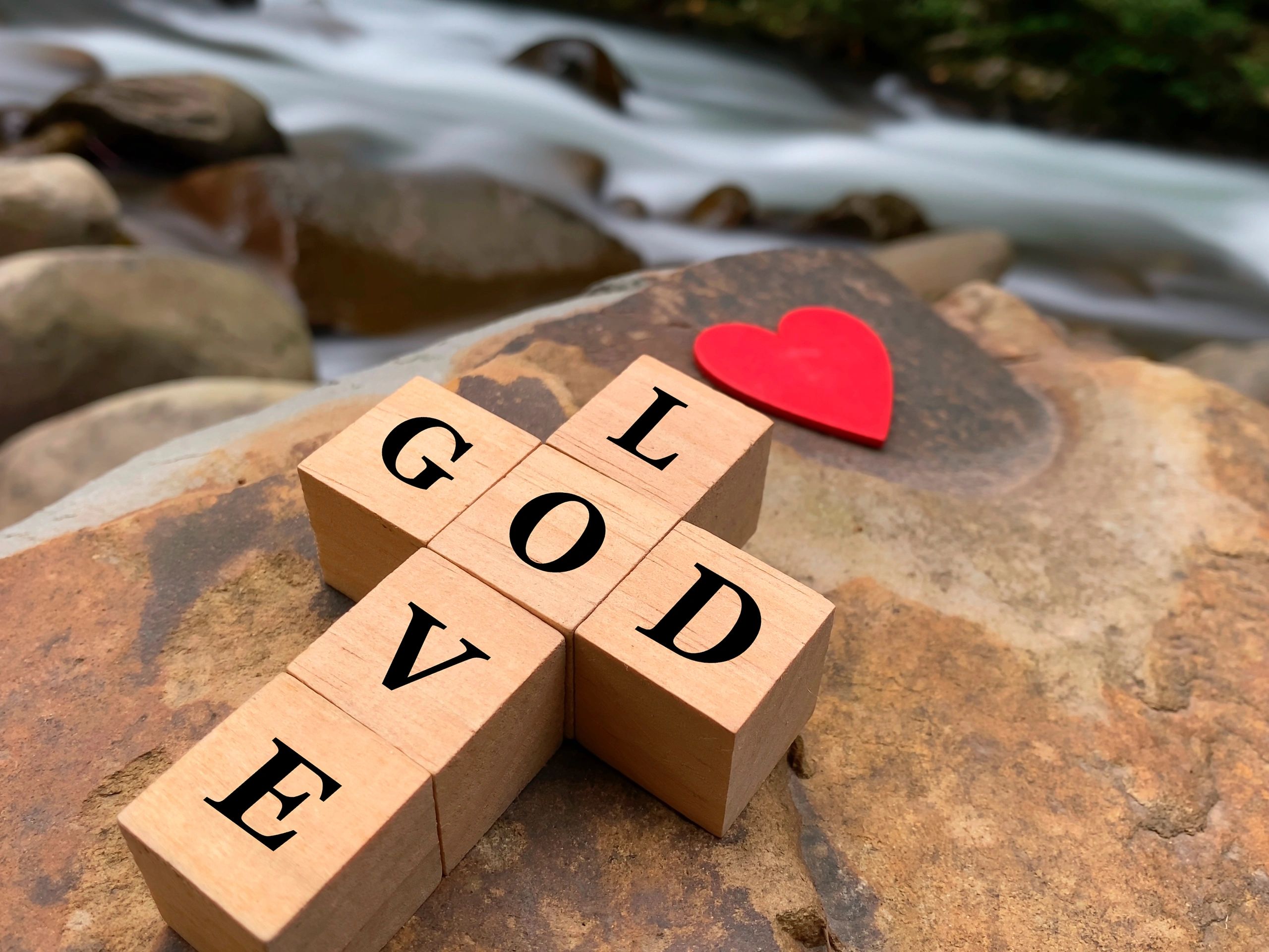 Wooden Blocks with God is Love